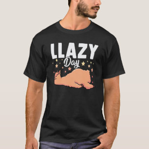 Camiseta Dia Preguiçoso Lhama Animal Fofo 1