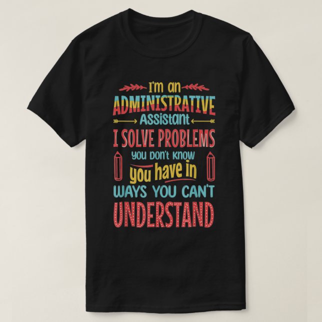 Camiseta Dia Profissional Administrativo (Frente do Design)