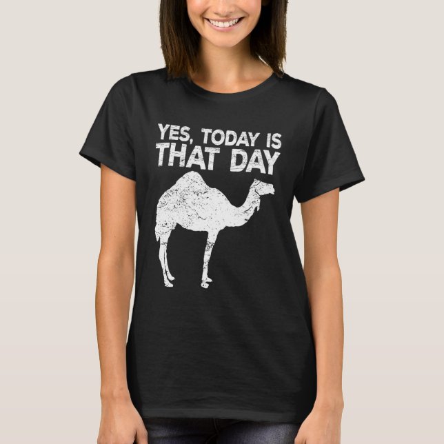 Camiseta Dia Quarta-feira Camelid Escritório Memória Jokeid (Frente)