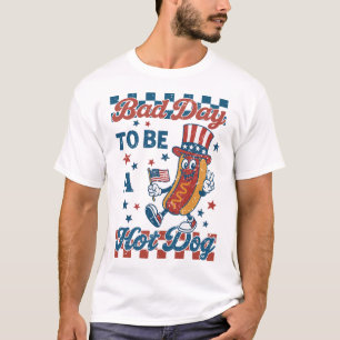 Camiseta Dia Ruim Para Ser Um Cachorro Quente Churrasco Gre