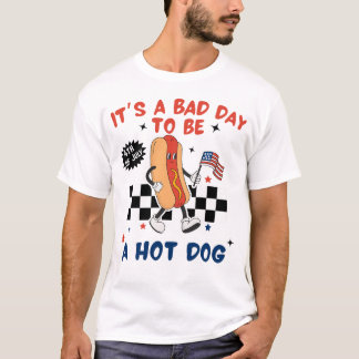 Camiseta Dia ruim para ser um cachorro quente Engraçado 4 d