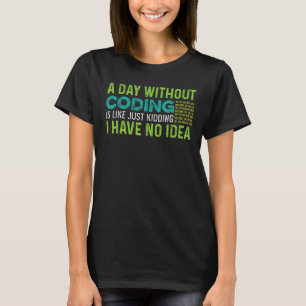 Camiseta Dia sem Codificação do Técnico de Computador
