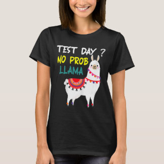 Camiseta Dia Sem Prob-llama Llama Dia De Teste De Professor