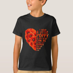 Camiseta Dia Veterano Para Não Esquecermos A Flor Vermelha