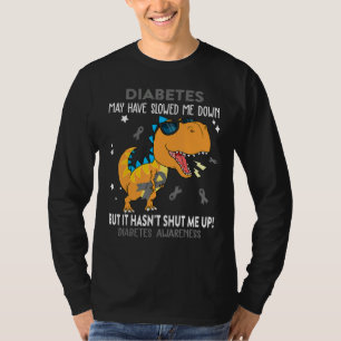 Camiseta Diabetes Consciência Dinossauro Diabetes Guerreiro