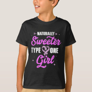 Camiseta Diabetes Consciência Menor Tipo Um Garota Presente