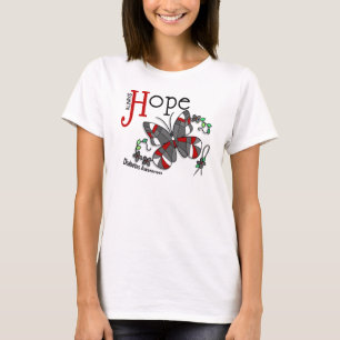 Camiseta Diabetes da borboleta do vitral