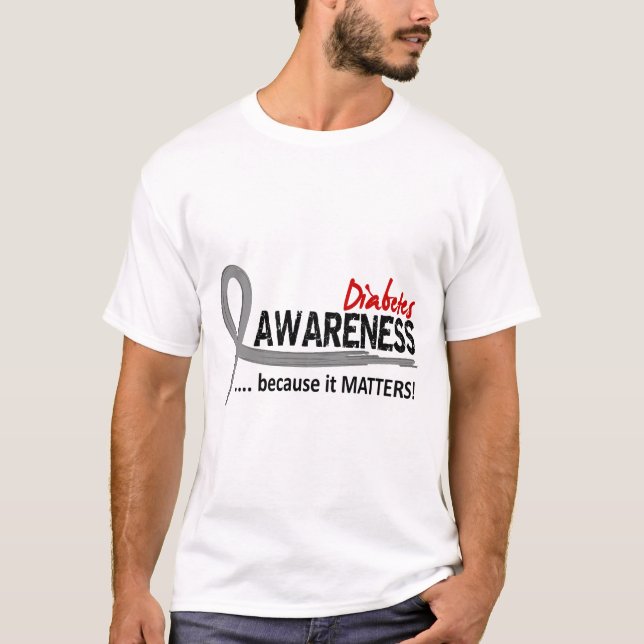 Camiseta Diabetes da consciência 2 (Frente)