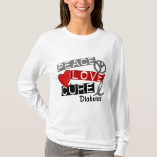 CAMISETA DIABETES DA CURA DO AMOR DA PAZ