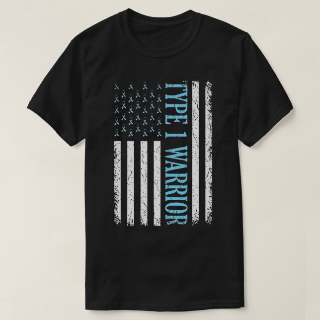 Camiseta Diabetes de Sensibilização Contra Diabetes Tipo Um (Frente do Design)