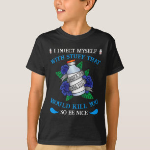 Camiseta Diabetes Diabéticos Tipo 1 Diabetes T1d Eu Próprio