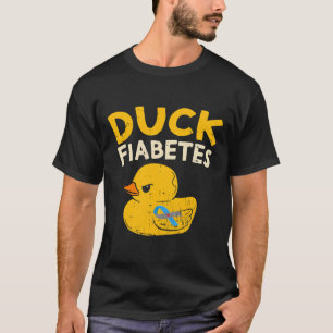 Camiseta Diabetes Divertidos Sensibilização Duck Fiabetes E