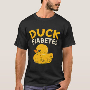 Camiseta Diabetes Divertidos Sensibilização Duck Fiabetes E