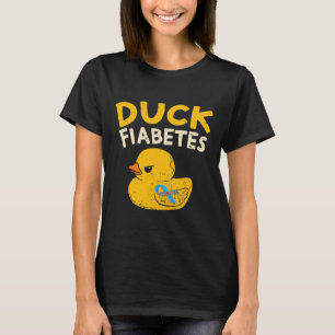 Camiseta Diabetes Divertidos Sensibilização Duck Fiabetes E