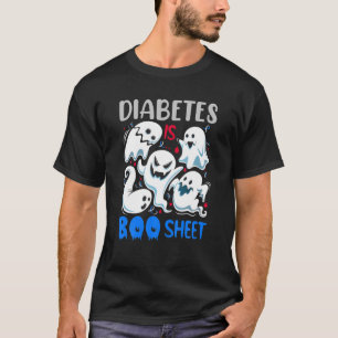 Camiseta Diabetes É Azul De Folha E Cinza No Halloween