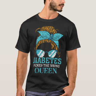 Camiseta Diabetes em Homens Escolheu a Rainha Falsa