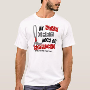 Camiseta Diabetes eu visto o cinza para meu namorado 37