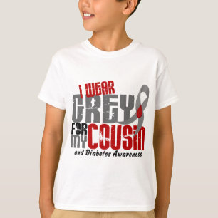 Camiseta Diabetes EU VISTO o CINZA PARA MEU PRIMO 6,2