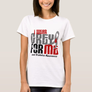Camiseta Diabetes EU VISTO o CINZA PARA MIM 6,2