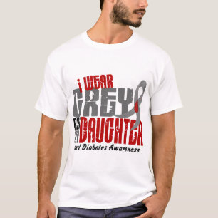 Camiseta Diabetes EU VISTO o CINZA PARA MINHA FILHA 6,2