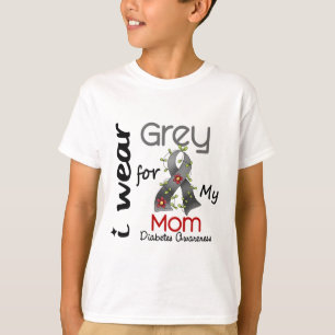 Camiseta Diabetes eu visto o cinza para minha mamã 43