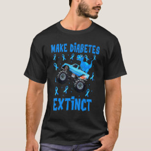 Camiseta Diabetes Extinto Consciência Crianças de Caminhões
