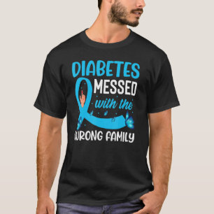 Camiseta Diabetes Família Guerreira Diabetes Azul