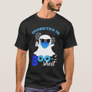 Camiseta Diabetes Fantasma Cuta É Folha De Boo Halloween 2