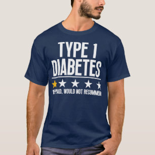 Camiseta Diabetes Funny Tipo 1 2