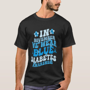 Camiseta Diabetes Novembro Homens Mulheres Conscientização 