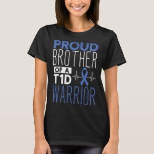 Camiseta Diabetes Orgulhoso Irmão De Um Guerreiro T1D Supor