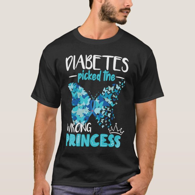 Camiseta Diabetes Picked The Wrong Princess Diabetes (Frente)