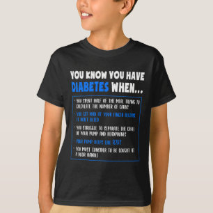 Camiseta Diabetes Sensibilização Diabetes Tipo 1 Frio Ou Qu