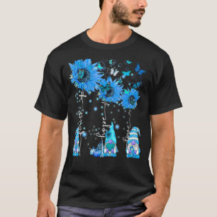 Camiseta Diabetes Sensibilização Fé Esperança Amor Gnome Bl