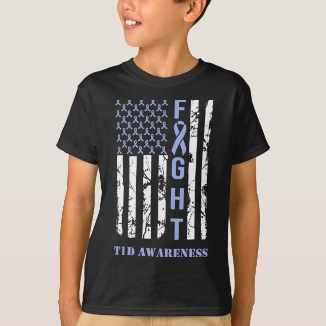 Camiseta Diabetes T1d Sensibilização Mês Sinalizador de Lut (Frente)