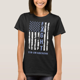 Camiseta Diabetes T1d Sensibilização Mês Sinalizador de Lut