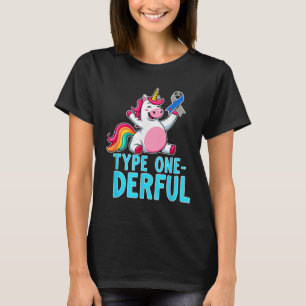 Camiseta Diabetes Tipo 1 Bonito Sensibilização T1d Tipo Um 