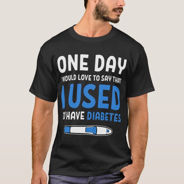 Camiseta Diabetes Tipo 1 Citações Cura Tipo 1 Diabetes (Frente)