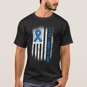 Camiseta Diabetes Tipo 1 Diabetes Pai Fita E F Americana