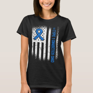 Camiseta Diabetes Tipo 1 Diabetes Pai Fita E F Americana