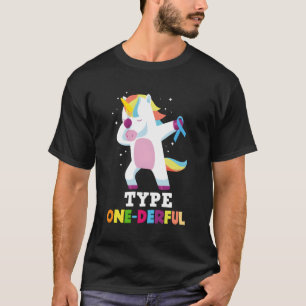 Camiseta Diabetes Tipo 1 Diabetes T1D Tipo Um Único Derivad