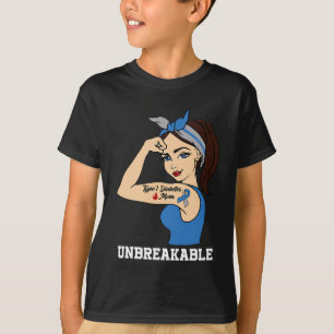 Camiseta Diabetes tipo 1, mãe, conhecimento irrompível do g