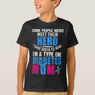 Camiseta Diabetes Tipo 1 Mãe Mãe Mãe T1d Sensibilização Dia