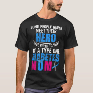 Camiseta Diabetes Tipo 1 Mãe Mãe Mãe T1d Sensibilização Dia