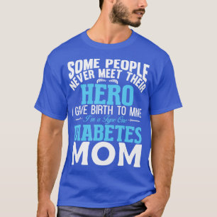 Camiseta Diabetes Tipo 1 Mãe Mãe Mãe T1D Sensibilização Dia