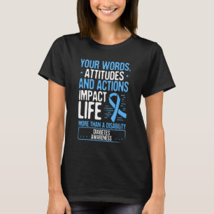 Camiseta Diabetes Tipo 1 Mês Diário da Doença de Sobrevi