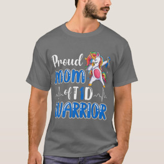 Camiseta Diabetes Tipo 1 Orgulhosa Mãe De Um Guerreiro T1D