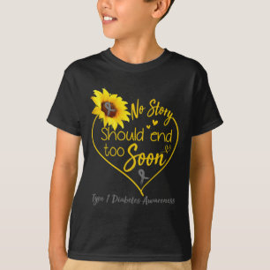 Camiseta Diabetes Tipo 1 Sensibilização Nenhuma História De