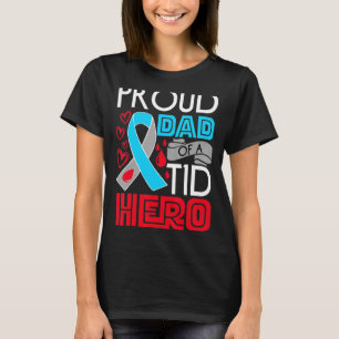 Camiseta Diabetes Tipo 1 Sensibilização Proud Pai T1d Diabe