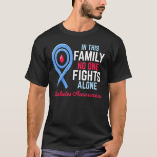 Camiseta Diabetes Tipo 1 Suporte à Família de Sensibilizaçã